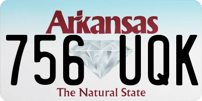 AR license plate 756UQK