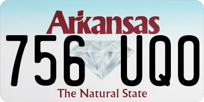 AR license plate 756UQO