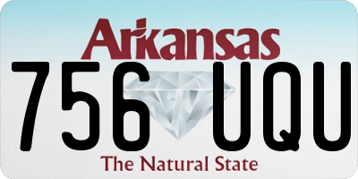 AR license plate 756UQU