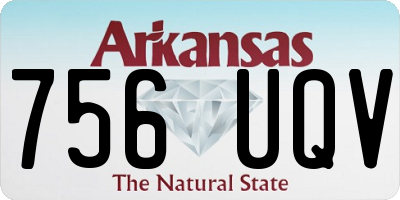 AR license plate 756UQV