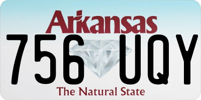 AR license plate 756UQY