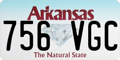 AR license plate 756VGC