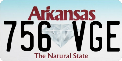 AR license plate 756VGE