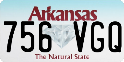 AR license plate 756VGQ