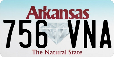 AR license plate 756VNA