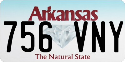 AR license plate 756VNY
