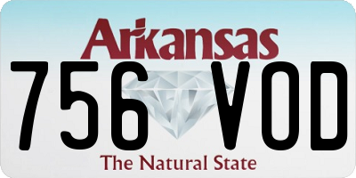 AR license plate 756VOD