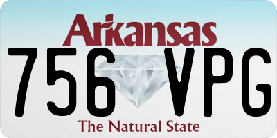AR license plate 756VPG