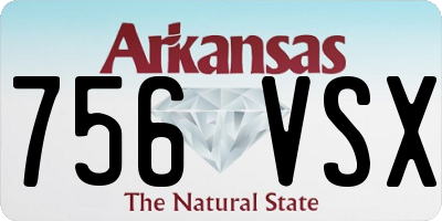 AR license plate 756VSX