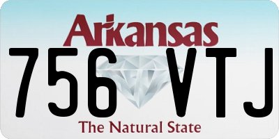 AR license plate 756VTJ