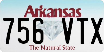 AR license plate 756VTX