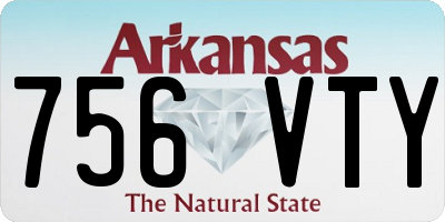 AR license plate 756VTY