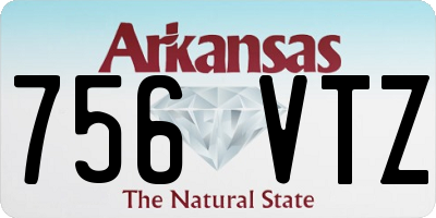 AR license plate 756VTZ