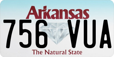 AR license plate 756VUA
