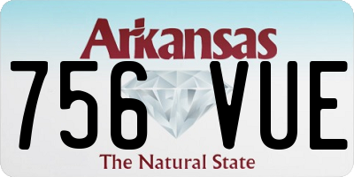 AR license plate 756VUE