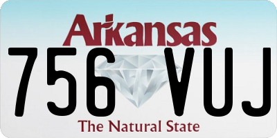 AR license plate 756VUJ
