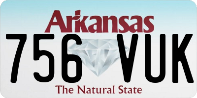 AR license plate 756VUK