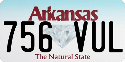 AR license plate 756VUL