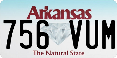 AR license plate 756VUM