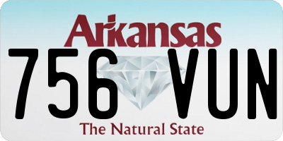 AR license plate 756VUN