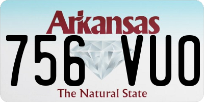 AR license plate 756VUO