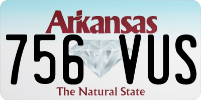 AR license plate 756VUS