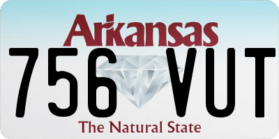 AR license plate 756VUT