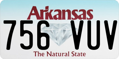 AR license plate 756VUV