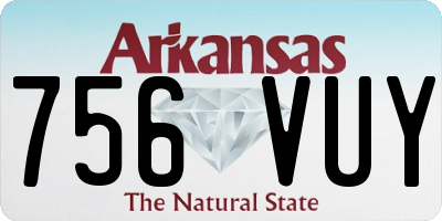 AR license plate 756VUY