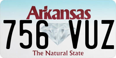 AR license plate 756VUZ