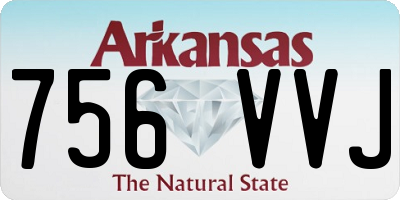 AR license plate 756VVJ