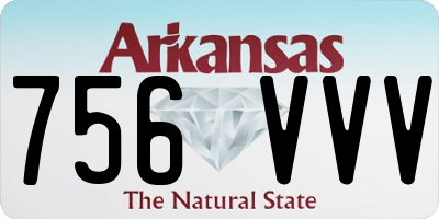 AR license plate 756VVV