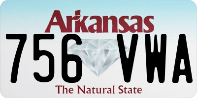 AR license plate 756VWA