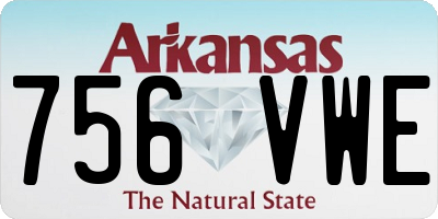 AR license plate 756VWE