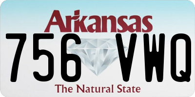 AR license plate 756VWQ