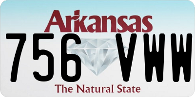 AR license plate 756VWW