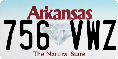 AR license plate 756VWZ