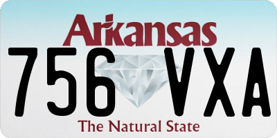 AR license plate 756VXA