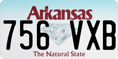 AR license plate 756VXB