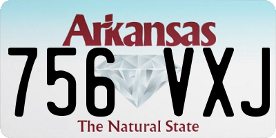 AR license plate 756VXJ