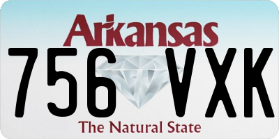 AR license plate 756VXK
