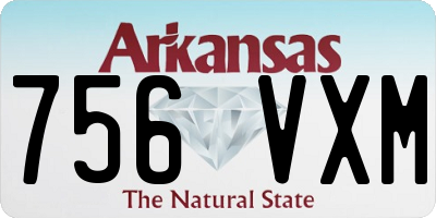 AR license plate 756VXM
