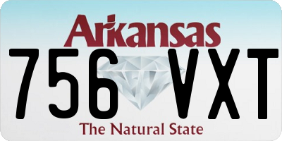 AR license plate 756VXT