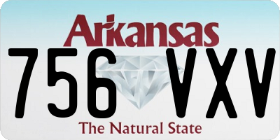 AR license plate 756VXV