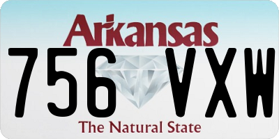 AR license plate 756VXW