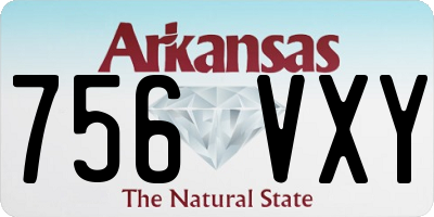 AR license plate 756VXY