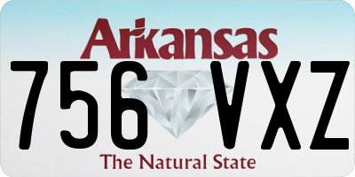 AR license plate 756VXZ