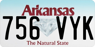 AR license plate 756VYK