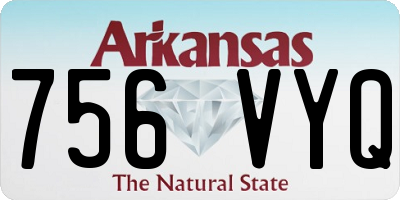 AR license plate 756VYQ