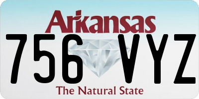 AR license plate 756VYZ